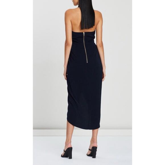 Shona Joy | REVOLVE | Navy Knot Draped Midi Dress | Women’s | Size: 8 - Picture 3 of 12